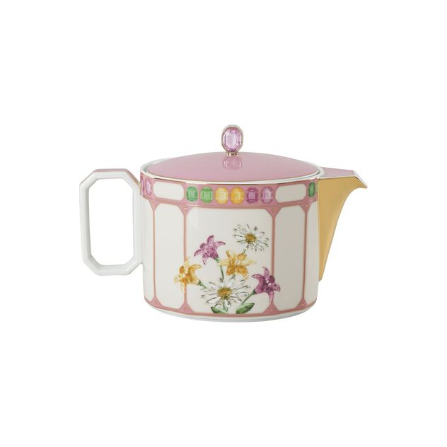 Teapot (1.15 l, 24.10 cm) from the Swarovski IDYLLIA Marshmallow collection. image number 1