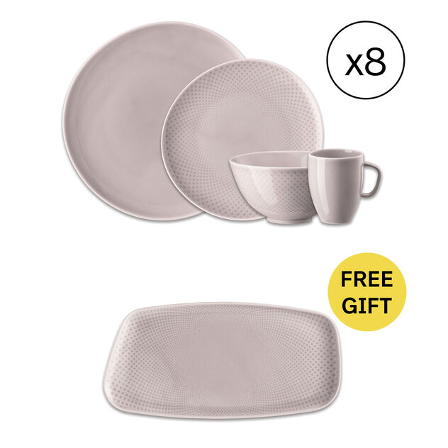 Dinnerware Set for 8 People 32 Pieces with Free Gift image number 0