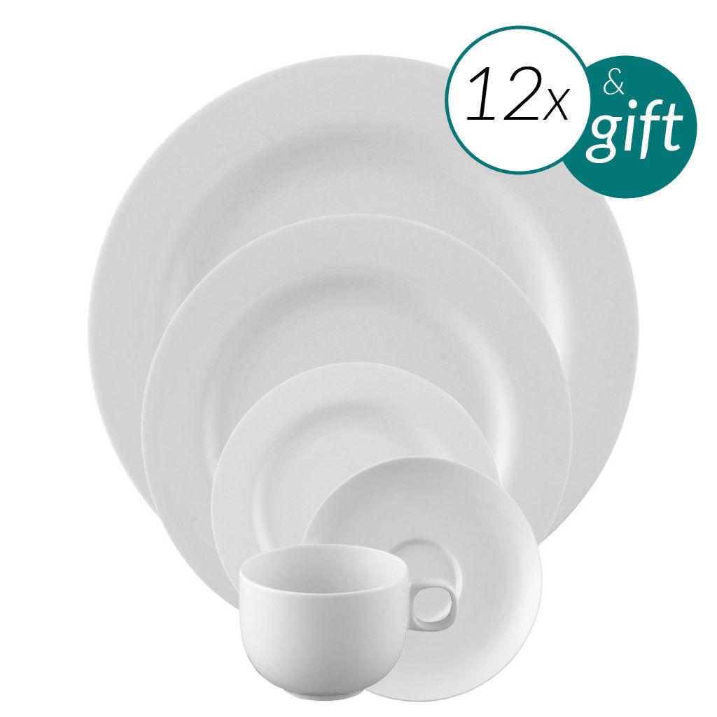 60 Piece Dinner Setting with 3 free serving pieces image number 0