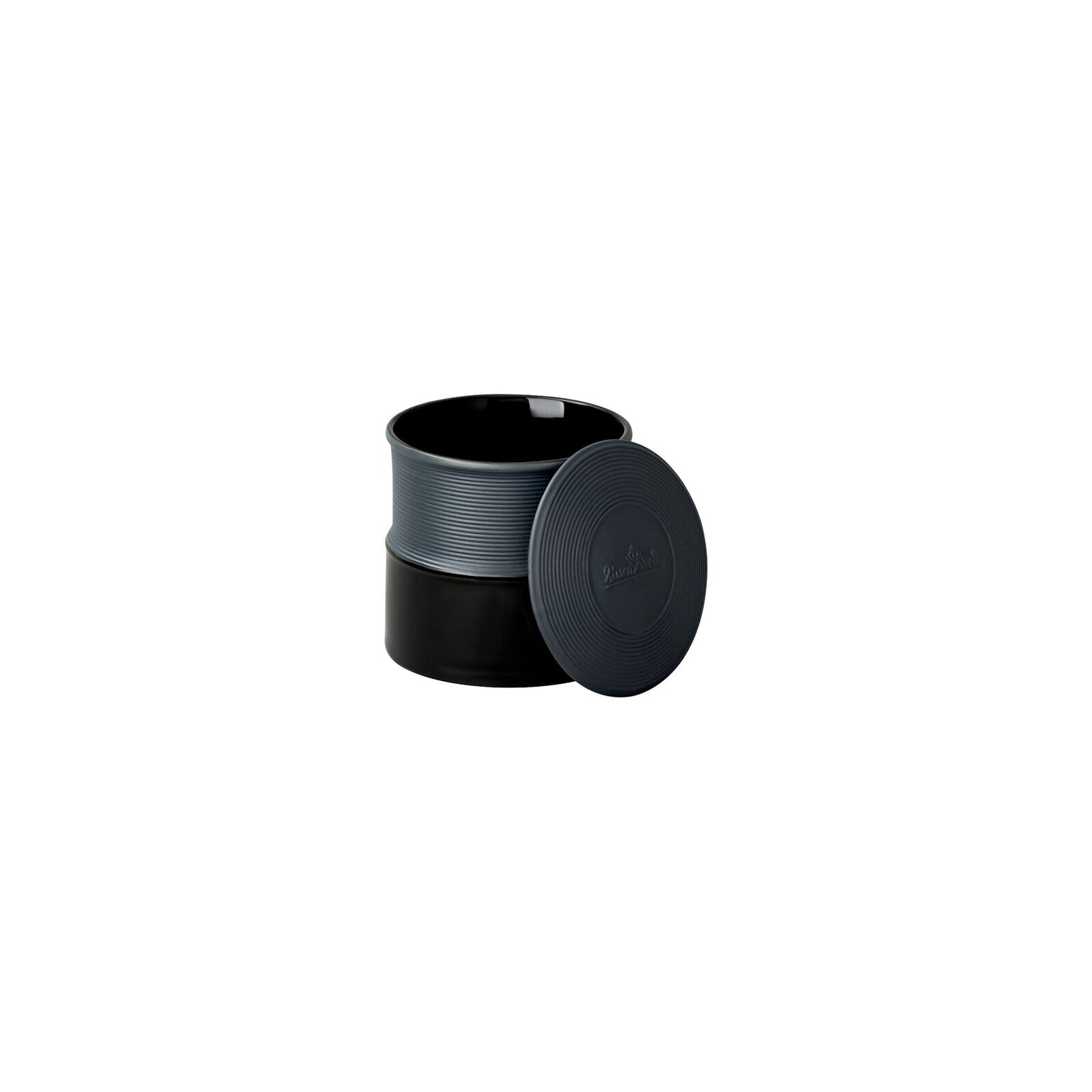 Small canister (9 cm) from the Rosenthal Linja Schwarz collection in porcelain. image number null
