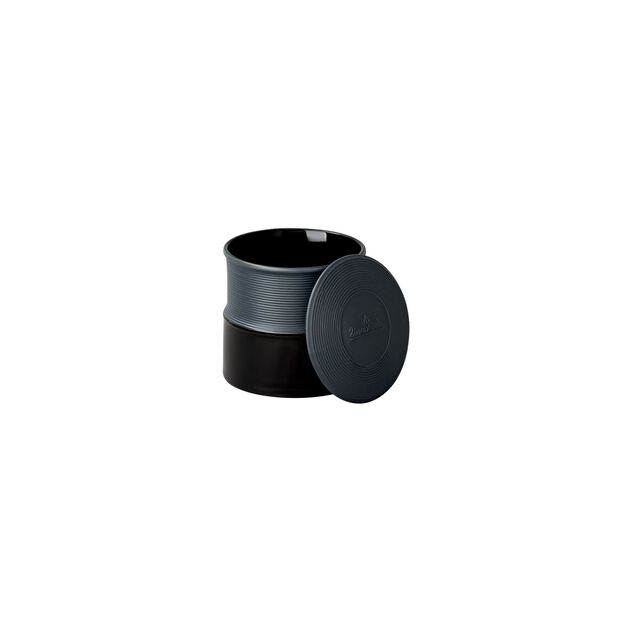 Small canister (9 cm) from the Rosenthal Linja Schwarz collection in porcelain. image number 0