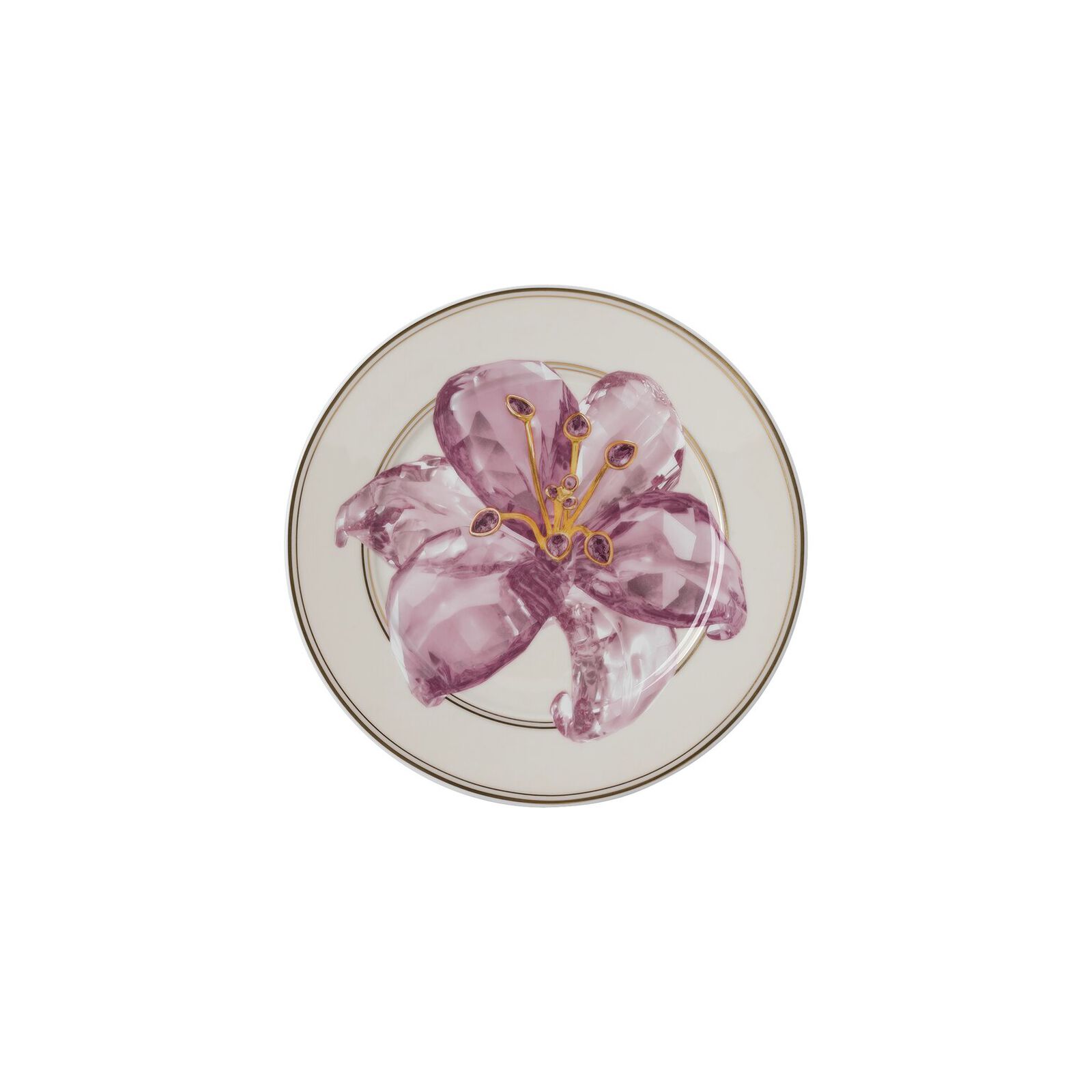 Lily plate (18 cm) from the Swarovski IDYLLIA collection in porcelain. image number null