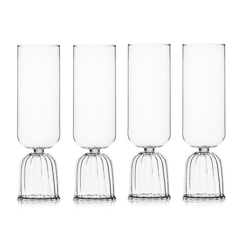 Champagne flutes set, 4 pieces