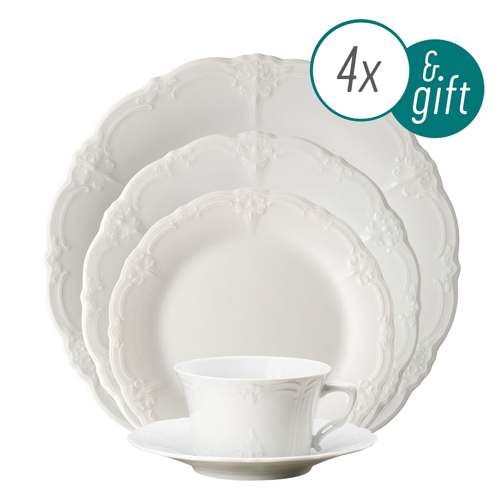 20 Piece Dinner Setting with free serving piece image number null