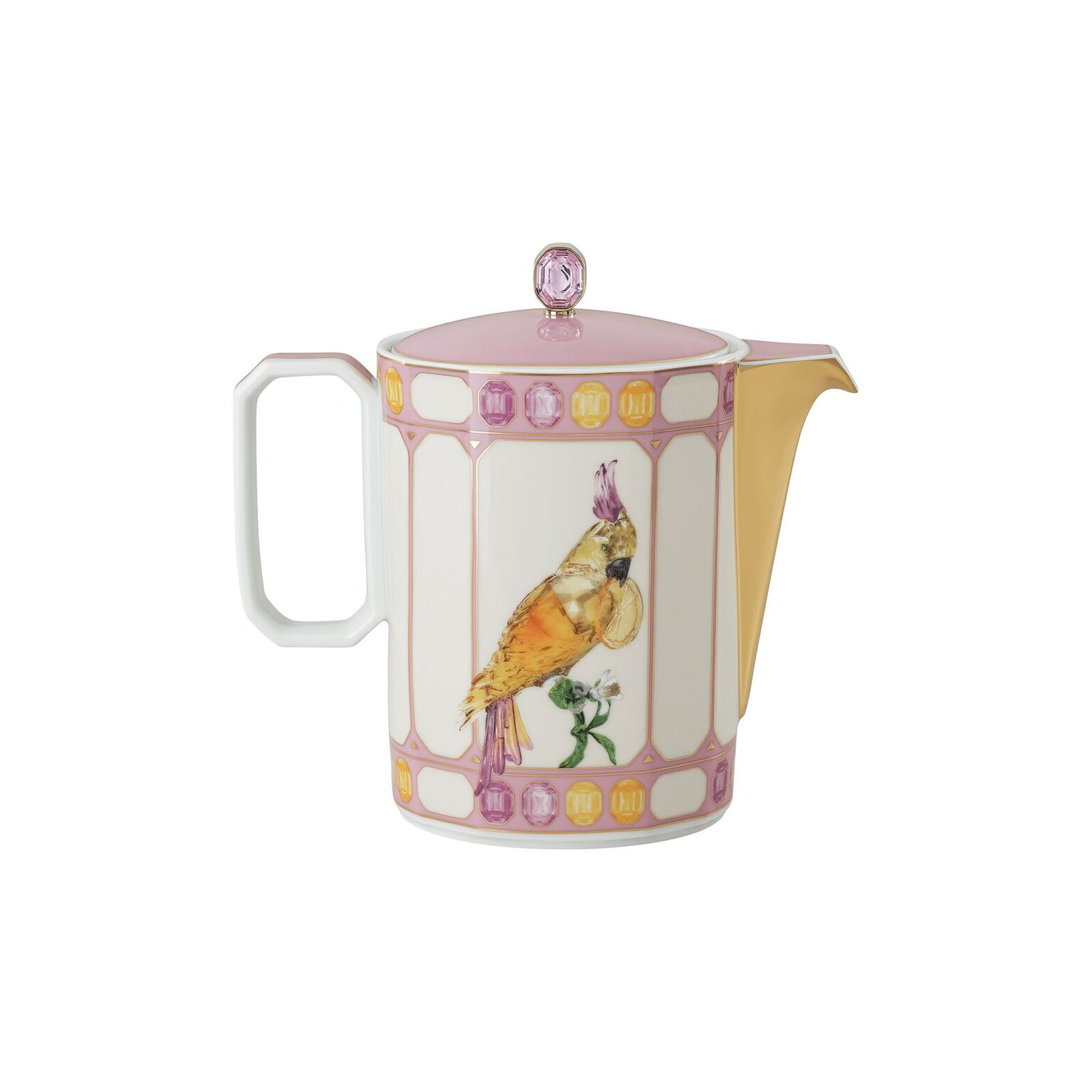Coffee pot (1.20 l) from the Swarovski IDYLLIA Marshmallow collection in porcelain. image number null