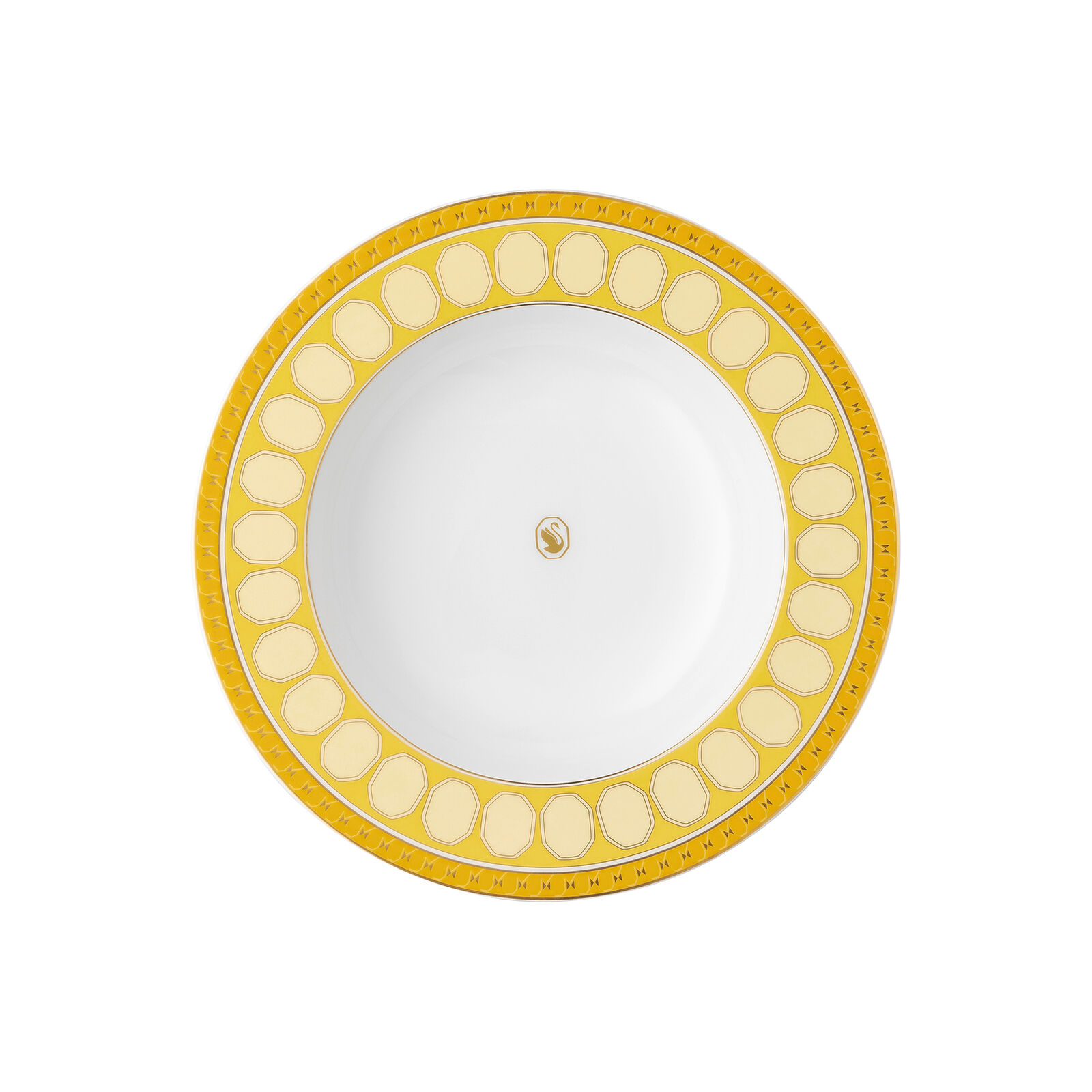 Soup plate (24 cm) from the Swarovski SIGNUM Jonquil collection in porcelain. image number null