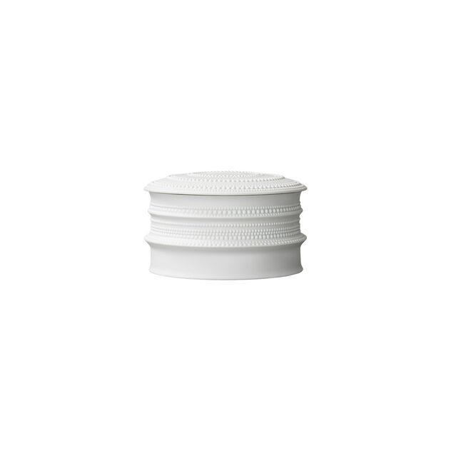 Large sugar bowl (13.70 cm) from the Rosenthal Pisara Weiss Matt collection in porcelain. image number 1