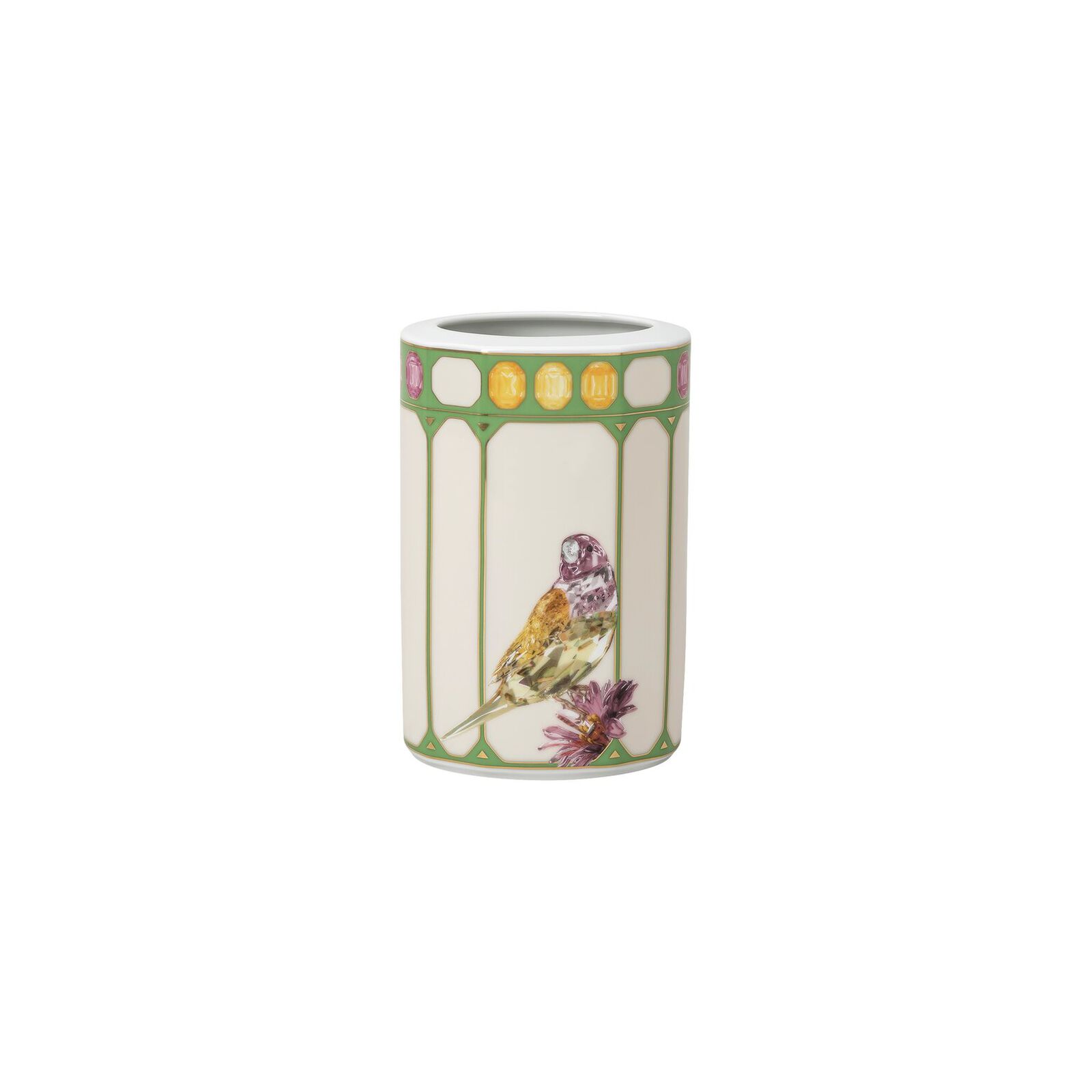Vase (15 cm) from the Swarovski IDYLLIA Marshmallow collection in porcelain. image number null