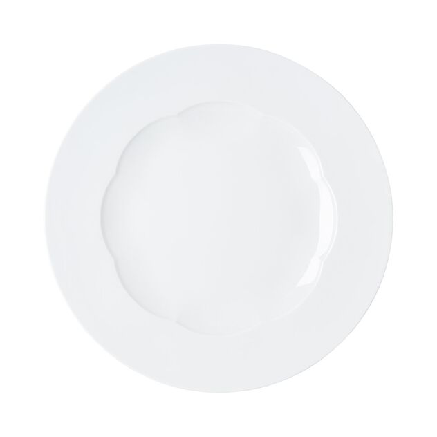 Flat plate (30 cm) from the Rosenthal Sonetto Bianco collection in porcelain. image number 0