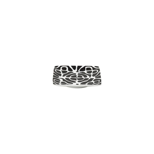 Square bowl (12 cm) from the Rosenthal Home Monochrome Maze collection. image number 1