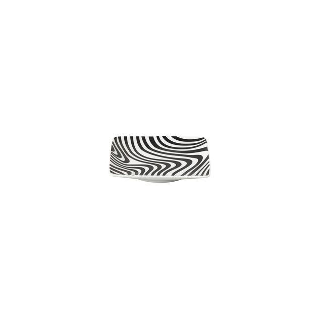 Bowl (12 cm square) from the Rosenthal Home Monochrome Zebra collection in porcelain. image number 1