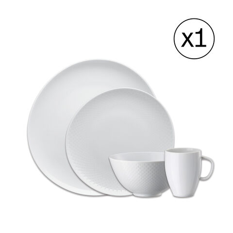 Dinnerware Set for 1 Person 4 Pieces