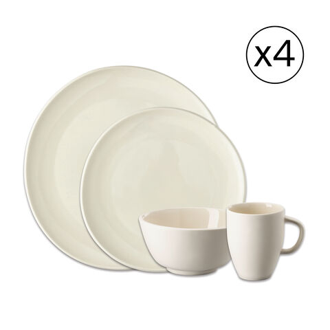 Dinnerware Set for 4 People 16 Pieces