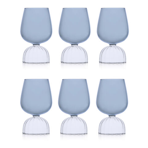 Red wine smoke goblets set, 6 pieces