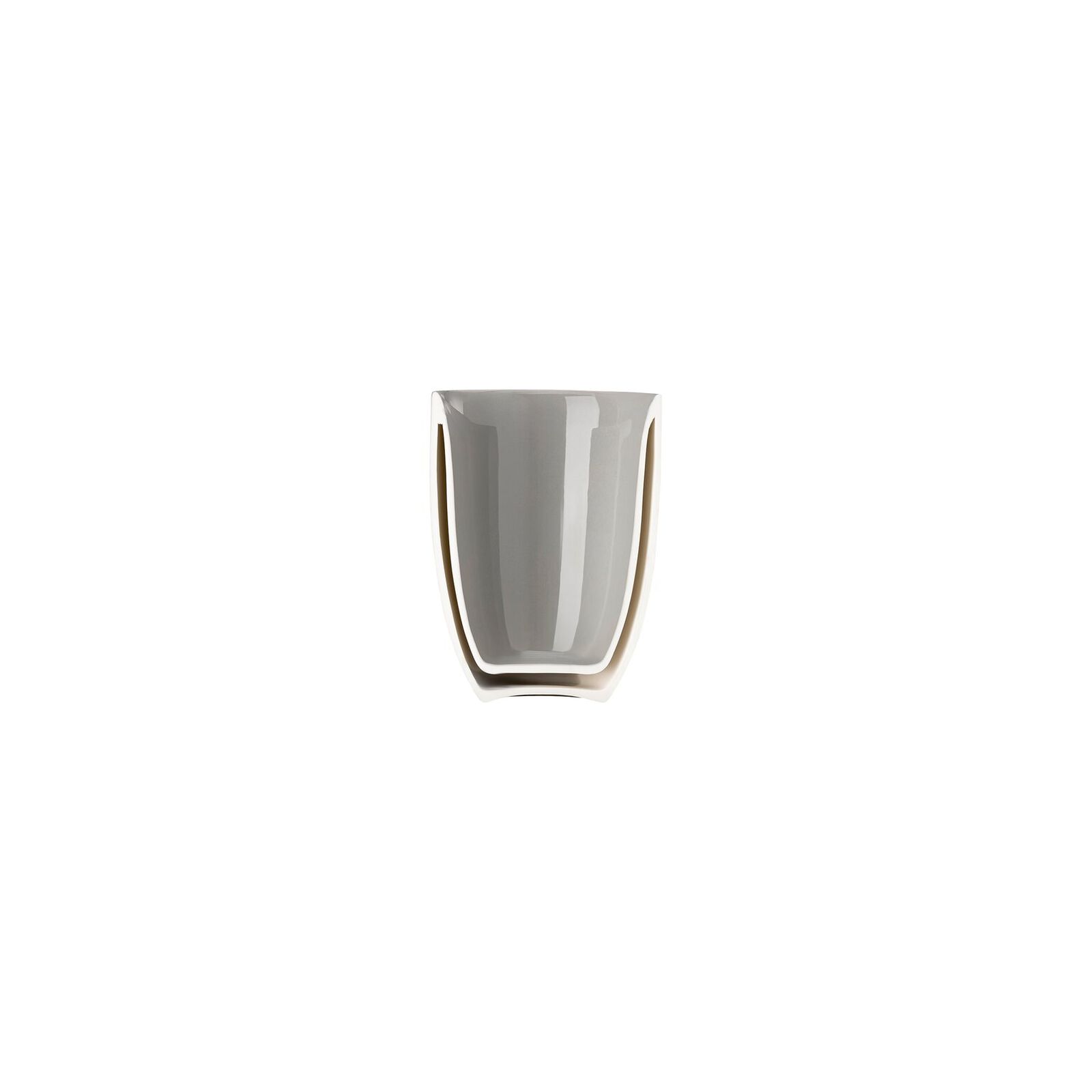 Double-walled mug (11 cm, 0.28 l) from the Rosenthal the mug+ collection with Juicy Tangerine decor. image number null