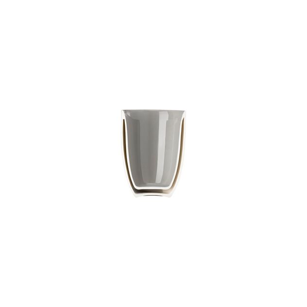 Double-walled mug (11 cm, 0.28 l) from the Rosenthal the mug+ collection with Juicy Tangerine decor. image number 1