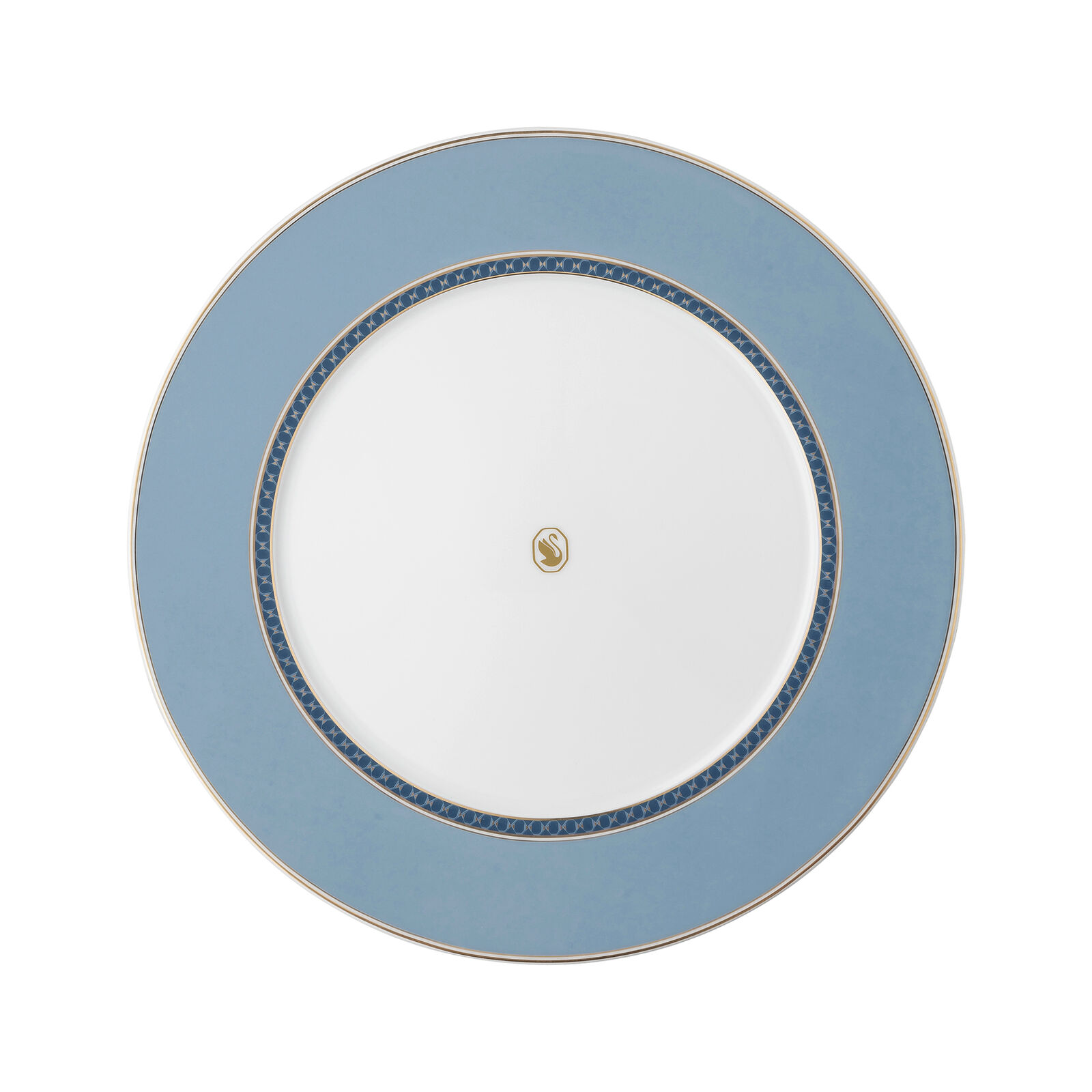 Dinner plate (29 cm) from the Swarovski SIGNUM Azure collection in porcelain. image number null