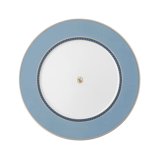 Dinner plate (29 cm) from the Swarovski SIGNUM Azure collection in porcelain. image number 0