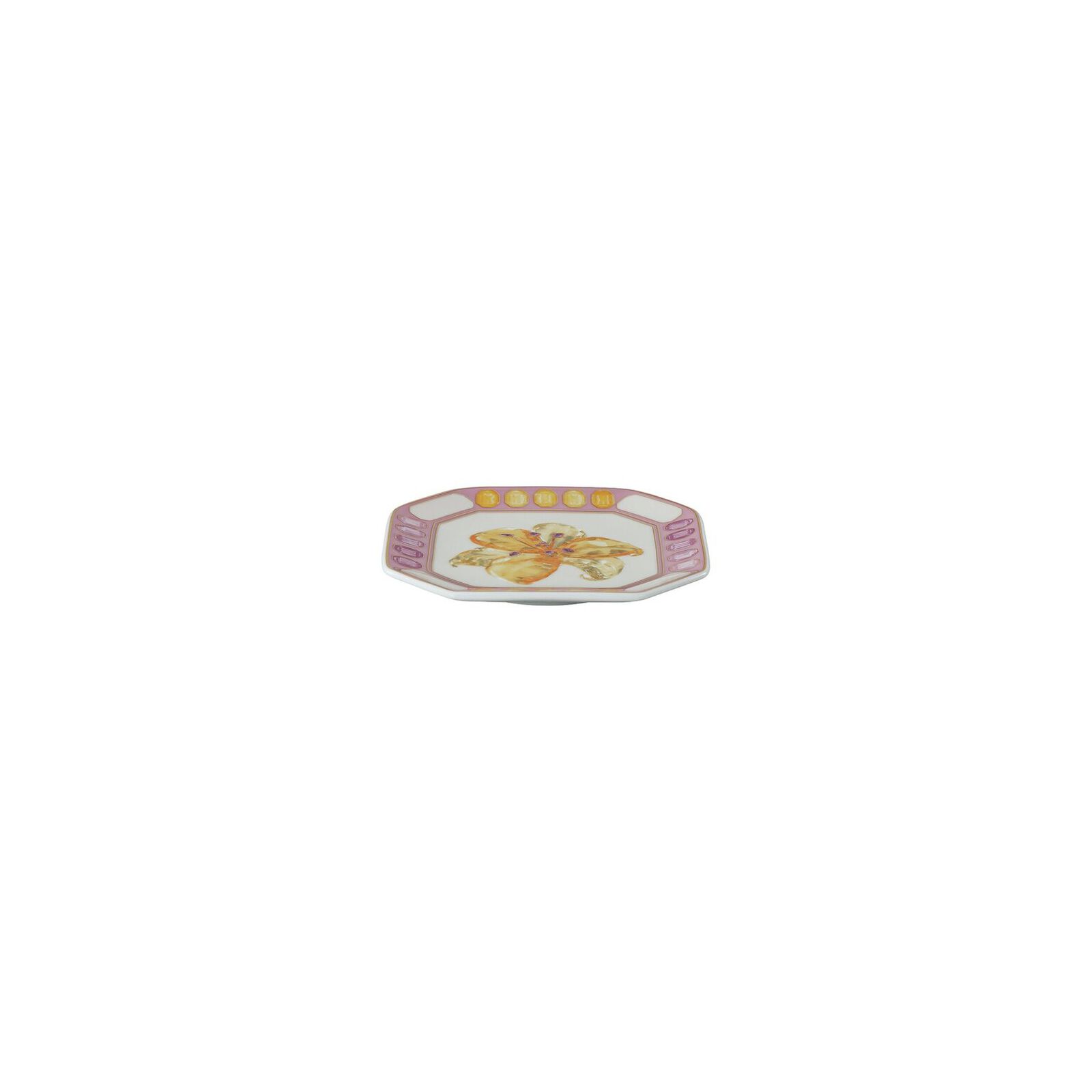 Bowl (11 cm) from the Swarovski IDYLLIA Yellow Lily collection in porcelain. image number null
