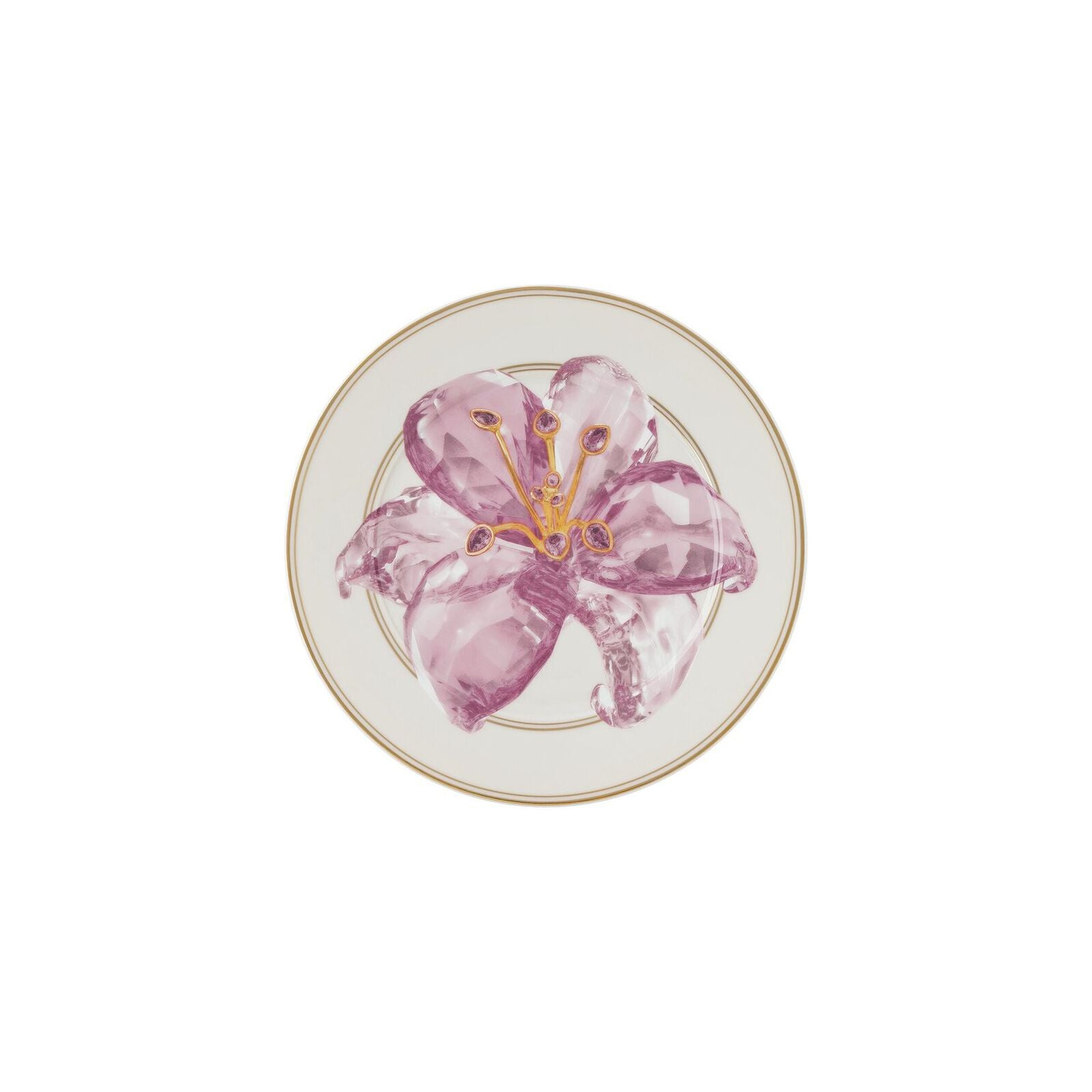 Lily plate (18 cm) from the Swarovski IDYLLIA collection in porcelain. image number null