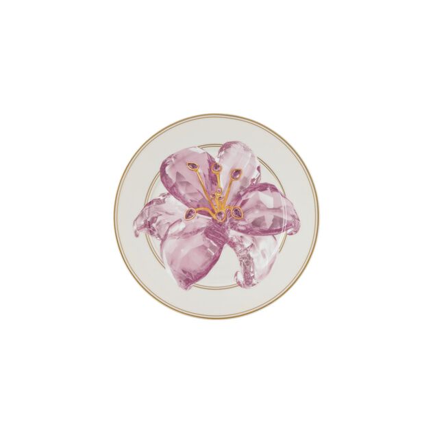 Lily plate (18 cm) from the Swarovski IDYLLIA collection in porcelain. image number 0