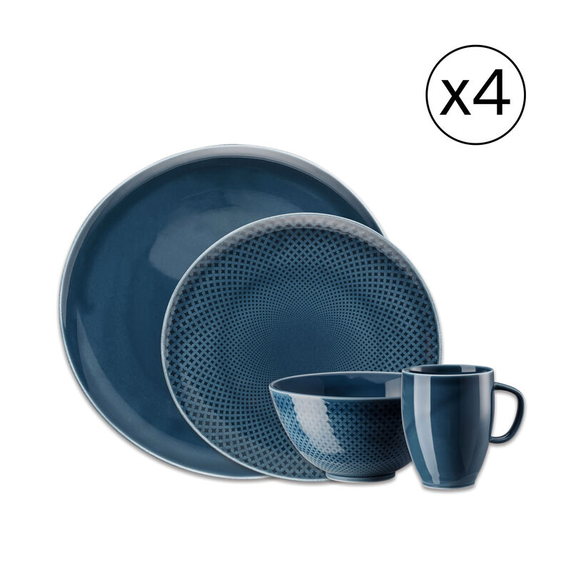 Dinnerware Set for 4 People 16 Pieces
