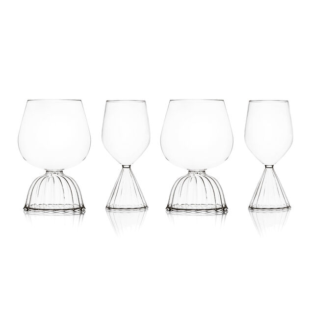 Red wine and White wine goblets set, 4 pieces image number 0