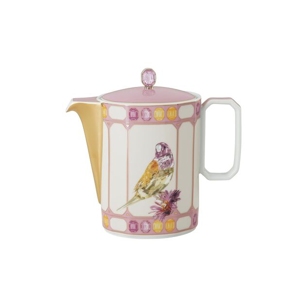 Coffee pot (1.20 l) from the Swarovski IDYLLIA Marshmallow collection in porcelain. image number 0