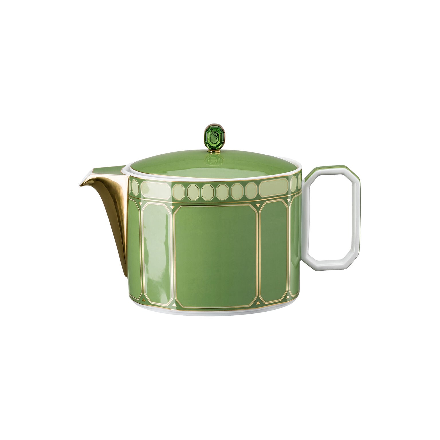 Rosenthal Porcelain, Tea Pot, Swarovski SIGNUM Fern