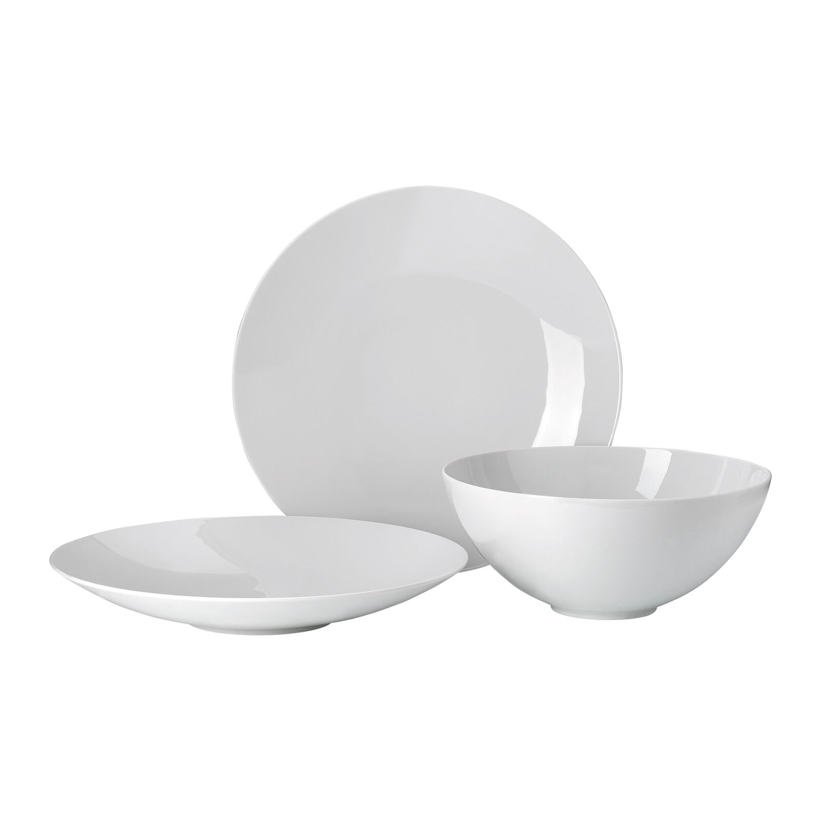 Set 3 pcs./ 2 plates, 11 inch and 1 bowl, 8 1/2 inch image number null