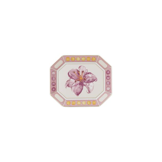 Bowl (15 x 12 cm) from the Swarovski IDYLLIA Pink Lily collection in porcelain. image number 0