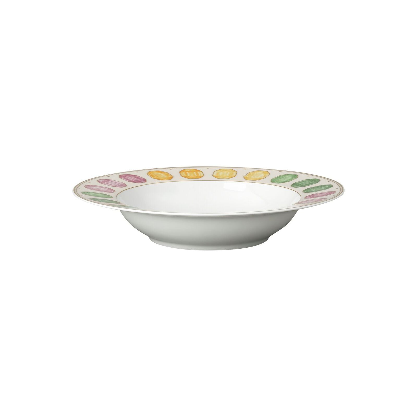 24 cm soup plate from the Swarovski IDYLLIA Marshmallow collection in porcelain. image number null