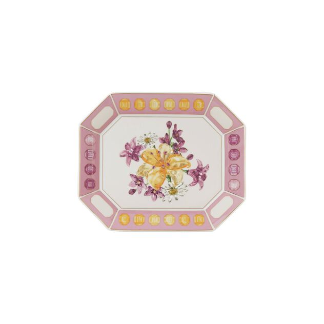 Bowl (20 x 16 cm) from the Swarovski IDYLLIA Bouquet collection in porcelain. image number 0