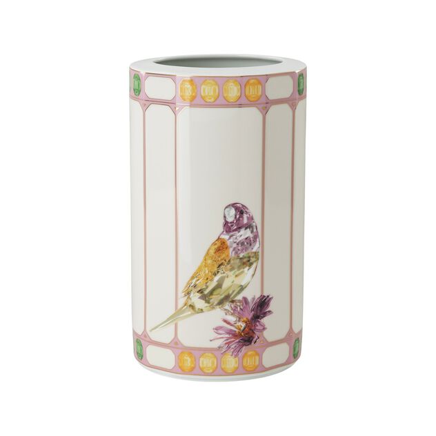 Vase (27 cm) from the Swarovski IDYLLIA Marshmallow collection in porcelain. image number 1