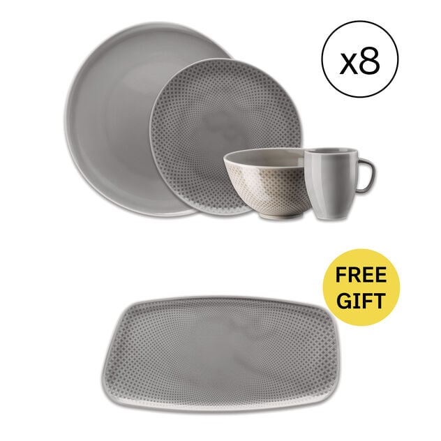 Dinnerware Set for 8 People 32 Pieces with Free Gift image number 0