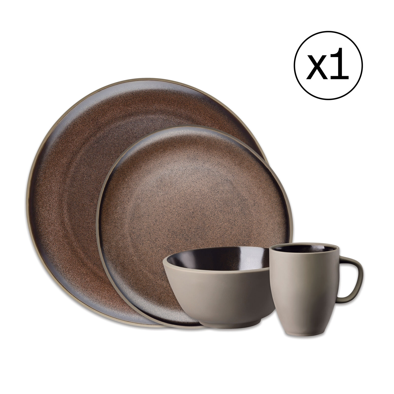 Dinnerware Set for 1 Person 4 Pieces image number null