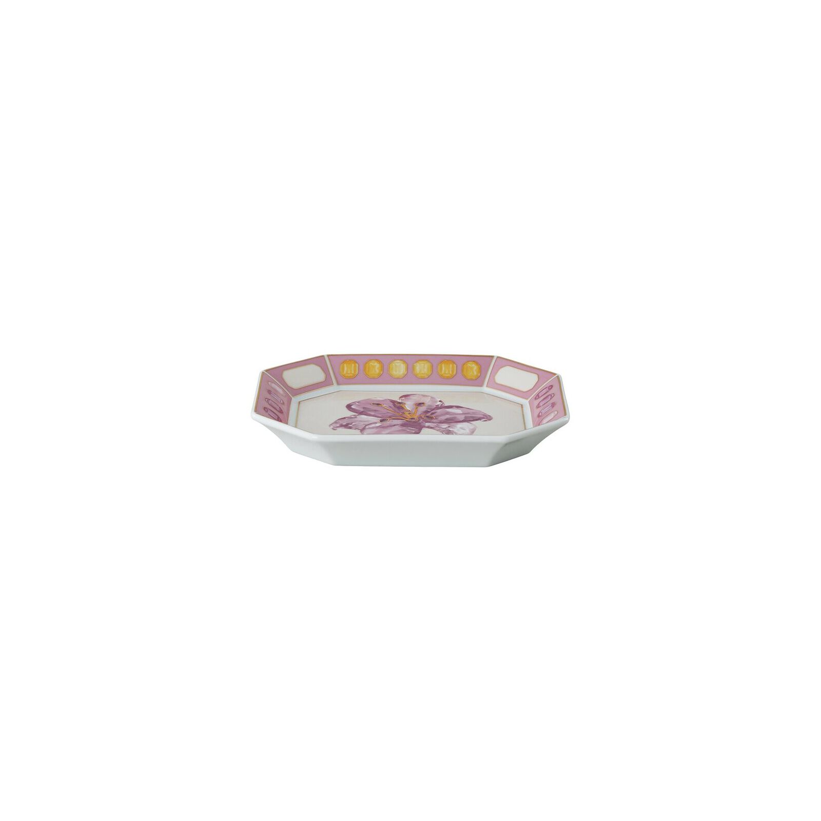 Bowl (15 x 12 cm) from the Swarovski IDYLLIA Pink Lily collection in porcelain. image number null
