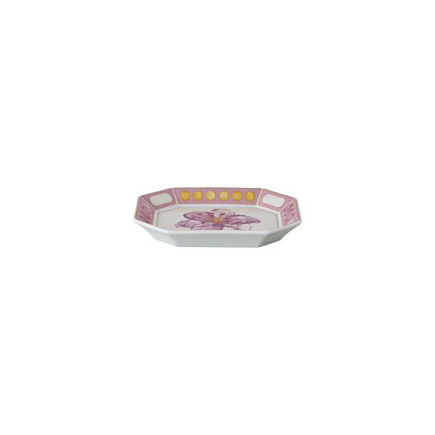 Bowl (15 x 12 cm) from the Swarovski IDYLLIA Pink Lily collection in porcelain. image number 1