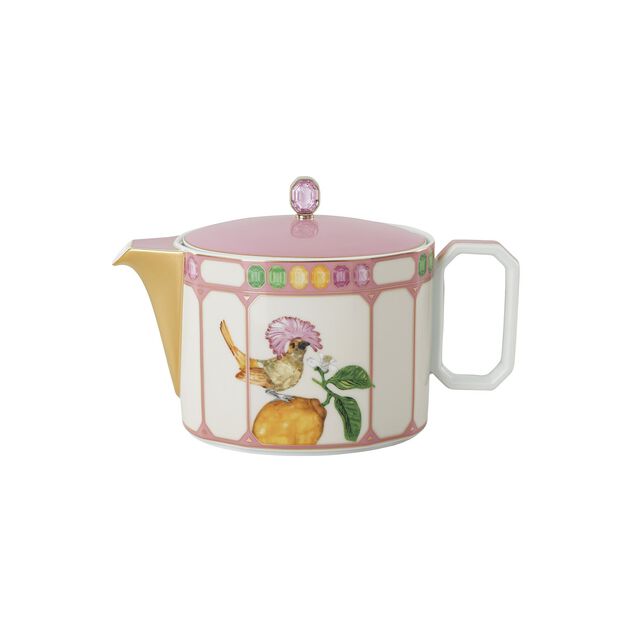Teapot (1.15 l) from the Swarovski IDYLLIA Marshmallow collection in porcelain. image number 0