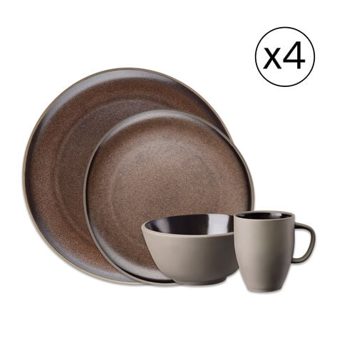 Dinnerware Set for 4 People 16 Pieces