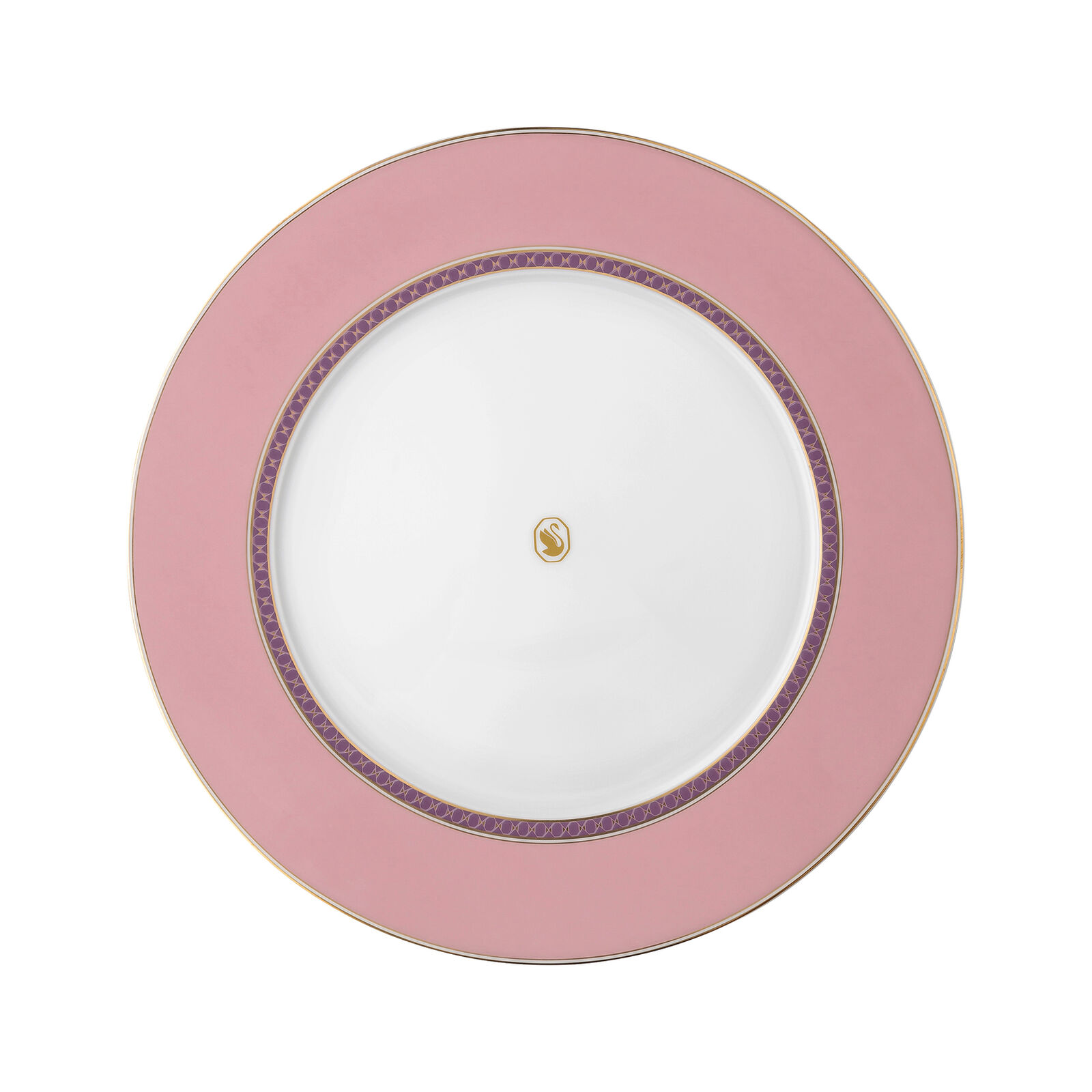 Dinner plate (29 cm) from the Swarovski SIGNUM Rose collection in porcelain. image number null