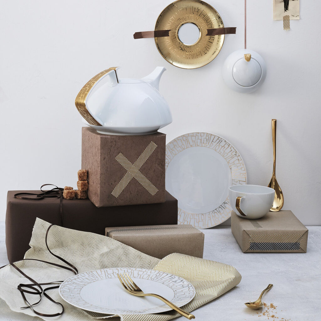 Soup Plates Set, 4 pieces | TAC 02 Skin Gold image number 1