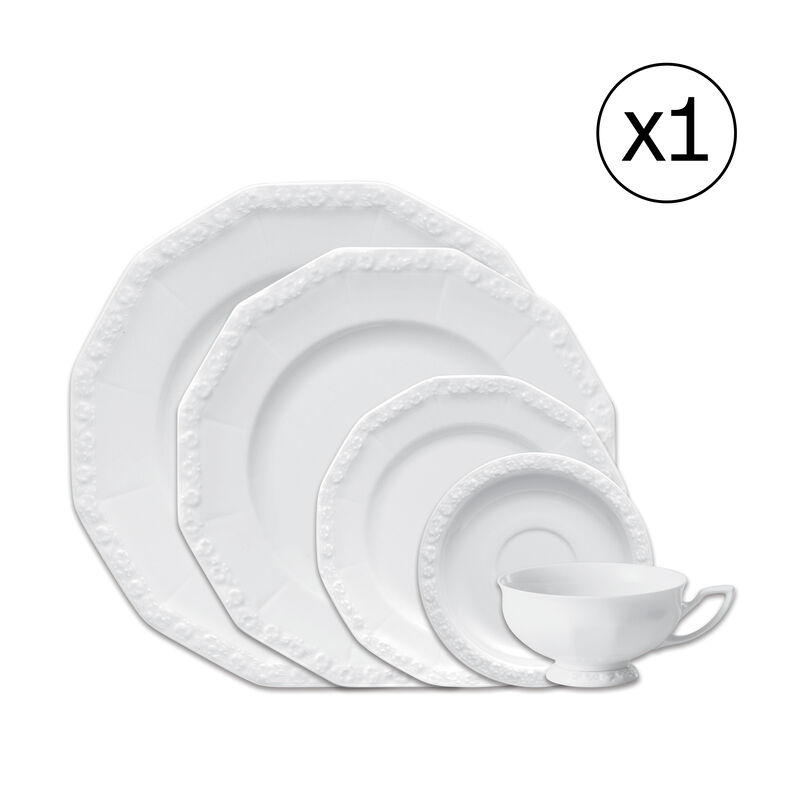 Dinnerware Set for 1 Person 5 Pieces