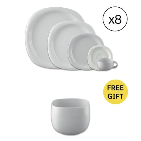 Dinnerware Set for 8 People 40 Pieces with Free Gift