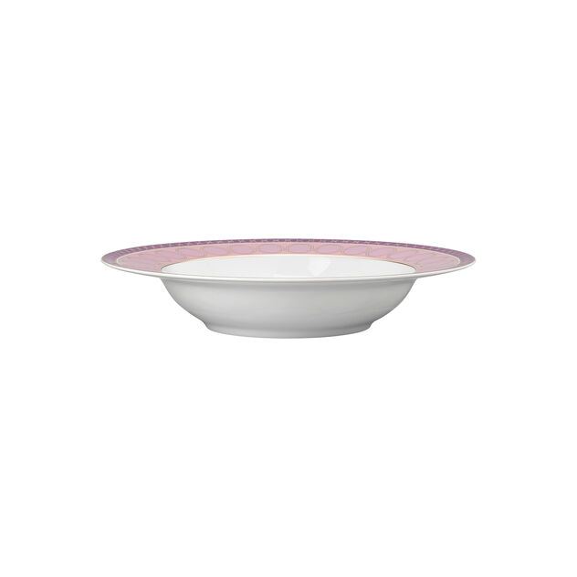 Soup plate (24 cm) from the Swarovski SIGNUM Rose collection in porcelain. image number 1
