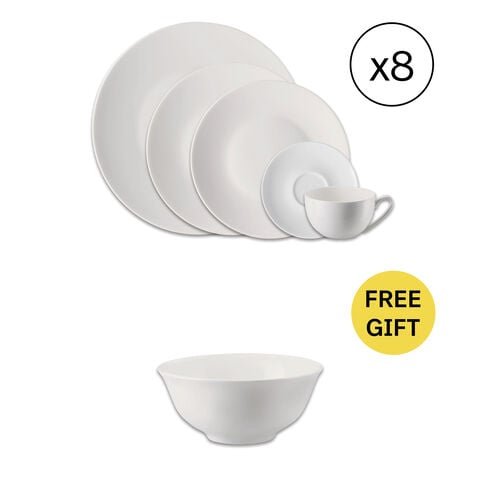 Dinnerware Set for 8 People 40 Pieces with Free Gift