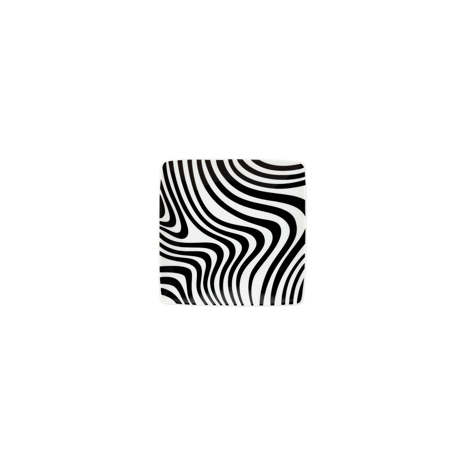 Bowl (12 cm, square) from the Rosenthal Home Monochrome Zebra collection. image number null