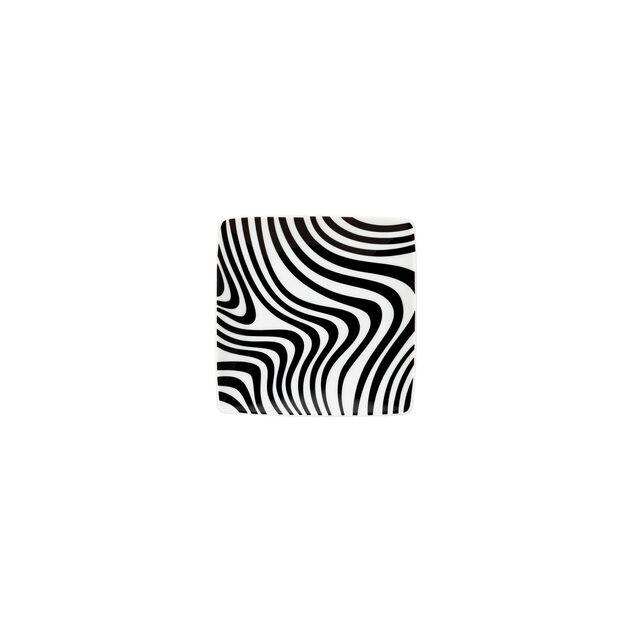 Bowl (12 cm, square) from the Rosenthal Home Monochrome Zebra collection. image number 0