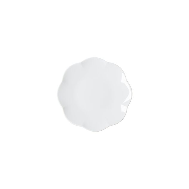 Flat plate (15 cm) from the Rosenthal Sonetto Bianco collection in porcelain. image number 0