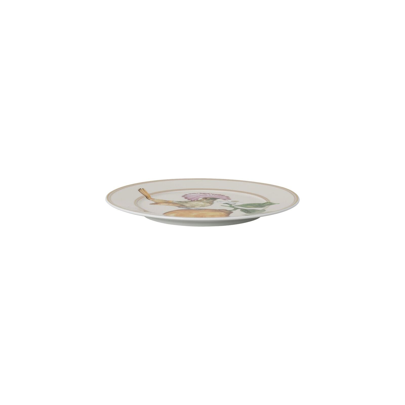 18 cm plate from the Swarovski IDYLLIA collection with Flycatcher decor in porcelain. image number null
